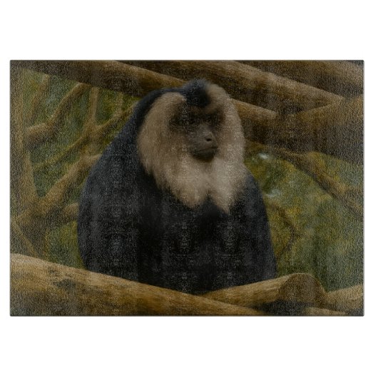 森林保護区の獅子尾のマカク カッティングボード (正面)