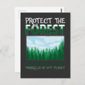 森林保護 自然 環境への意識 ポストカード (正面/裏面)