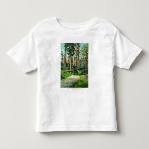 森林公園場面の落ちたな木 トドラーTシャツ