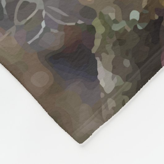 森林写真のフリースブランケットのアメリカフクロウ フリースブランケット (角)