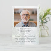 森林写真葬儀記念お祝いの生活 招待状 (スタンド正面)