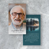 森林写真記念祈りの言葉カード