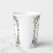 森林冬の動物の森の赤ちゃんシャワー 紙コップ (左)