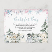 森林冬の動物ベビー書 ポストカード (正面)