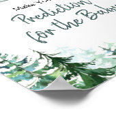 森林冬の松の木のベビー ポスター (角)