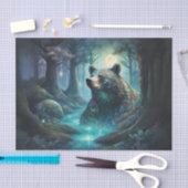 森林分離組織の虹色クマ 薄葉紙 (クラフト)