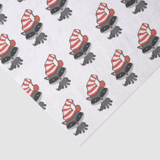 森林創造物のアライグマのクリスマス 薄葉紙 (詳細)