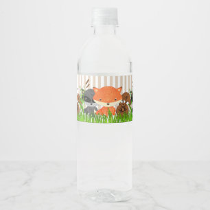 森林創造物のベビーシャワーの水差しのラベル ペットボトルラベル