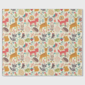 森林創造物の包装紙-マット ラッピングペーパー (フラット)