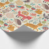 森林創造物の包装紙-マット ラッピングペーパー (角)