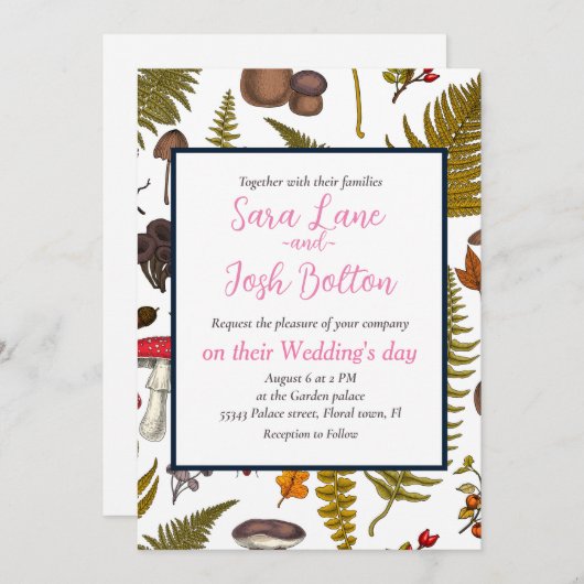 森林動植物2 招待状 (正面/裏面)