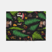 森林動植物 フリースブランケット (正面(横))