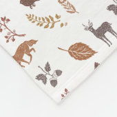 森林動植物 フリースブランケット (角)