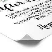 森林動物おしゃぶり狩り赤ちゃんシャワーゲームのサイン ポスター (角)