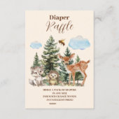 森林動物おむつラッフル エンクロージャーカード (正面)