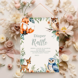 森林動物おむつラッフル エンクロージャーカード