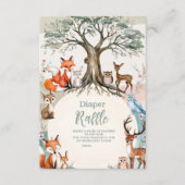 森林動物おむつラッフル エンクロージャーカード (正面)