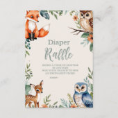 森林動物おむつラッフル エンクロージャーカード (正面)