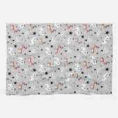 森林動物とクリスマスツリー キッチンタオル (横)