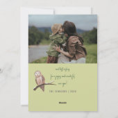 森林動物と緑の森クリスマス写真 シーズンカード (裏面)