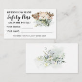 森林動物どのくらいの安全ピンベビーゲームカード プレイスカード (正面/裏面)