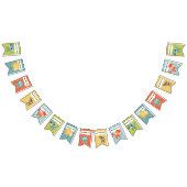 森林動物のかわいい誕生会の旗布の旗 バンティングフラッグ (全)