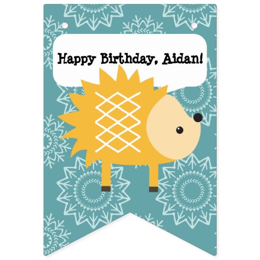 森林動物のかわいい誕生会の旗布の旗 バンティングフラッグ (第2の旗)