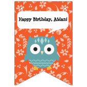 森林動物のかわいい誕生会の旗布の旗 バンティングフラッグ (第3の旗)