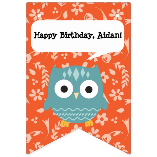 森林動物のかわいい誕生会の旗布の旗 バンティングフラッグ (第3の旗)