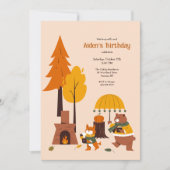 森林動物のウォームアップ 招待状 (正面)