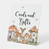 森林動物のカードとギフト 台座サイン (正面)