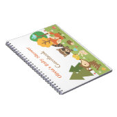 森林動物のテーマのベビーシャワーのゲストブック ノートブック (右側)