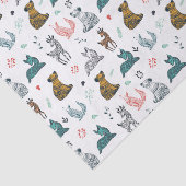 森林動物のドードルパターン |白 薄葉紙 (詳細)