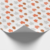 森林動物のベビーシャワーの誕生会のテーマ ラッピングペーパー (角)