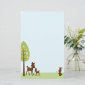 森林動物のベビーシャワー 便箋 (スタンド正面)