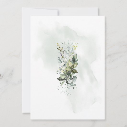 森林動物の仮想ベビーシャワーウッドランド動物 招待状 (裏面)