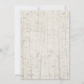 森林動物の友人の森林女の子のベビーシャワー 招待状 (裏面)