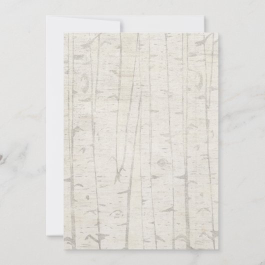 森林動物の友人の森林女の子のベビーシャワー 招待状 (裏面)