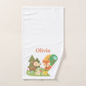 森林動物の子供のパーソナライズなBathタオルセット バスタオルセット (ハンドタオル)