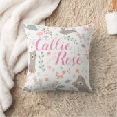 森林動物の子供部屋のベビーの枕 クッション (ブランケット)