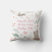 森林動物の子供部屋のベビーの枕 クッション (裏面)