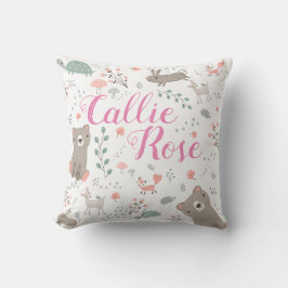 森林動物の子供部屋のベビーの枕 クッション