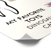 森林動物の最初の年の誕生日マイルストーン ポスター (角)