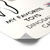 森林動物の最初の年の誕生日マイルストーン ポスター (角)