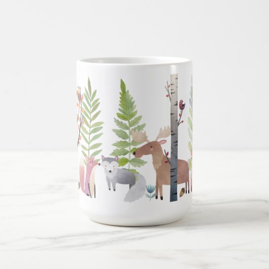 森林動物の木の緑の草木の森林15のoz。 マグ (中央)