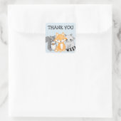 森林動物の森の動物の生き物ありがとう スクエアシール (バッグ)