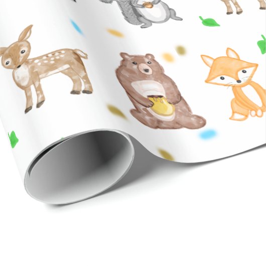 森林動物の森の生き物 ラッピングペーパー (ロールコーナー)