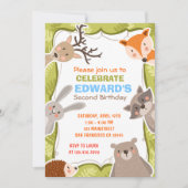 森林動物の森林誕生会Invition 招待状 (正面)