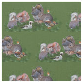 森林動物の生地 ファブリック (クローズアップ)