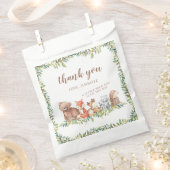 森林動物の男の赤ちゃんシャワーバッグ フェイバーバッグ (クリップ留めされた状態)